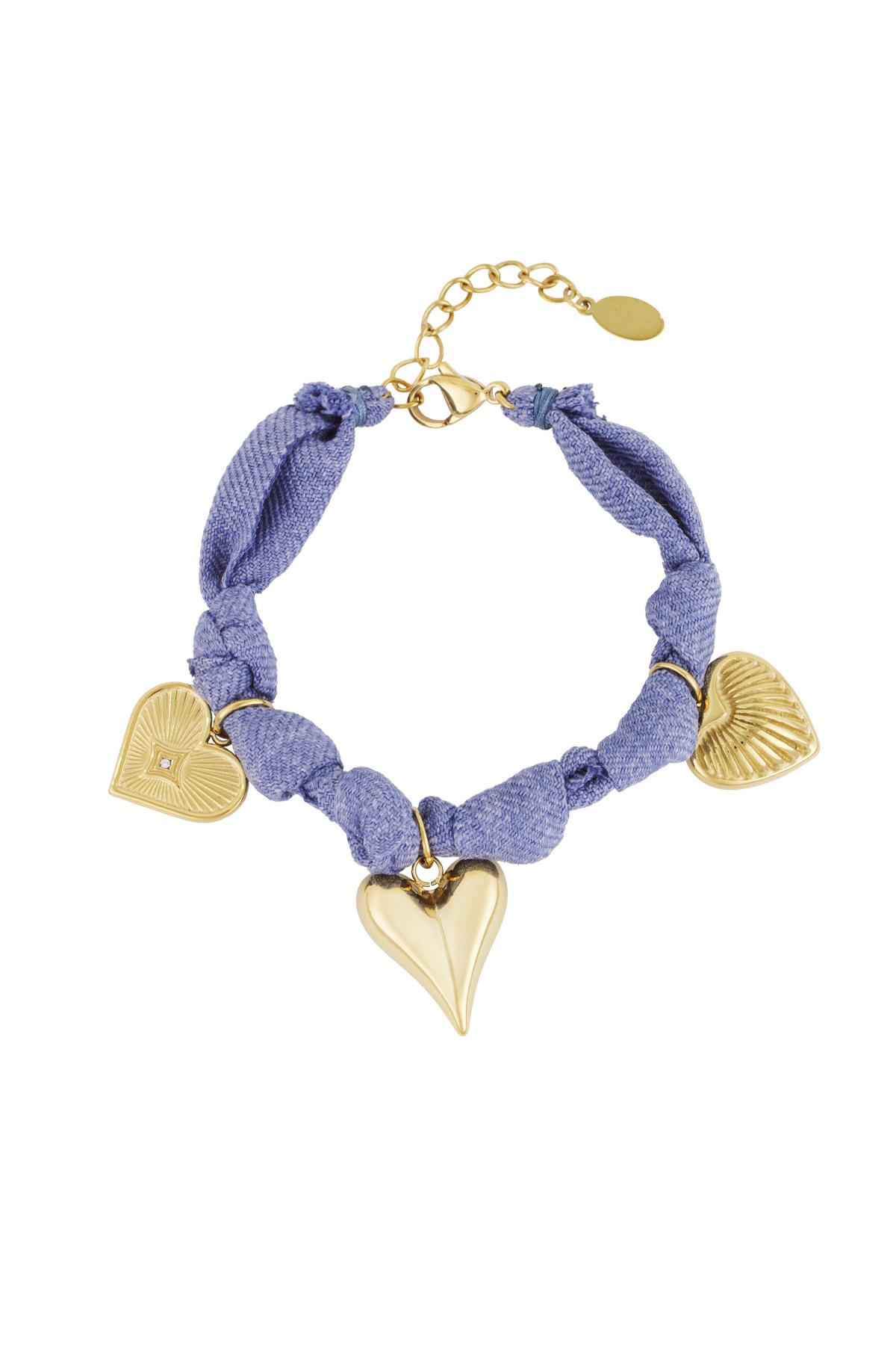 Bracelet color bliss heart - Blue gold color h5 