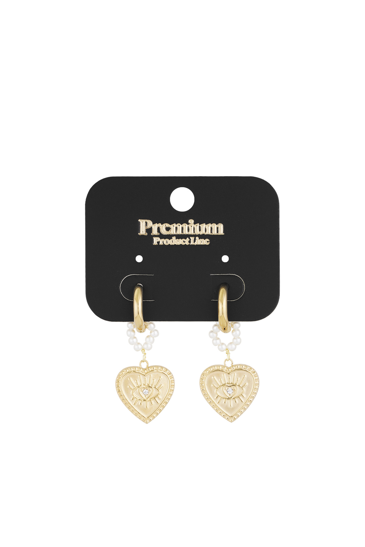 Charming heart earrings - Gold color h5 Picture2