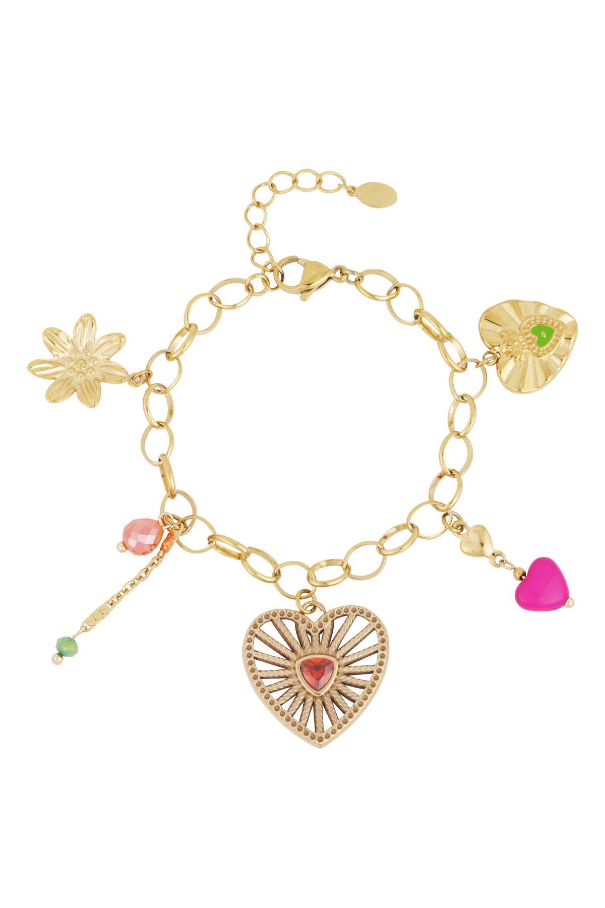 Charming Charms bracelet - gold color h5 