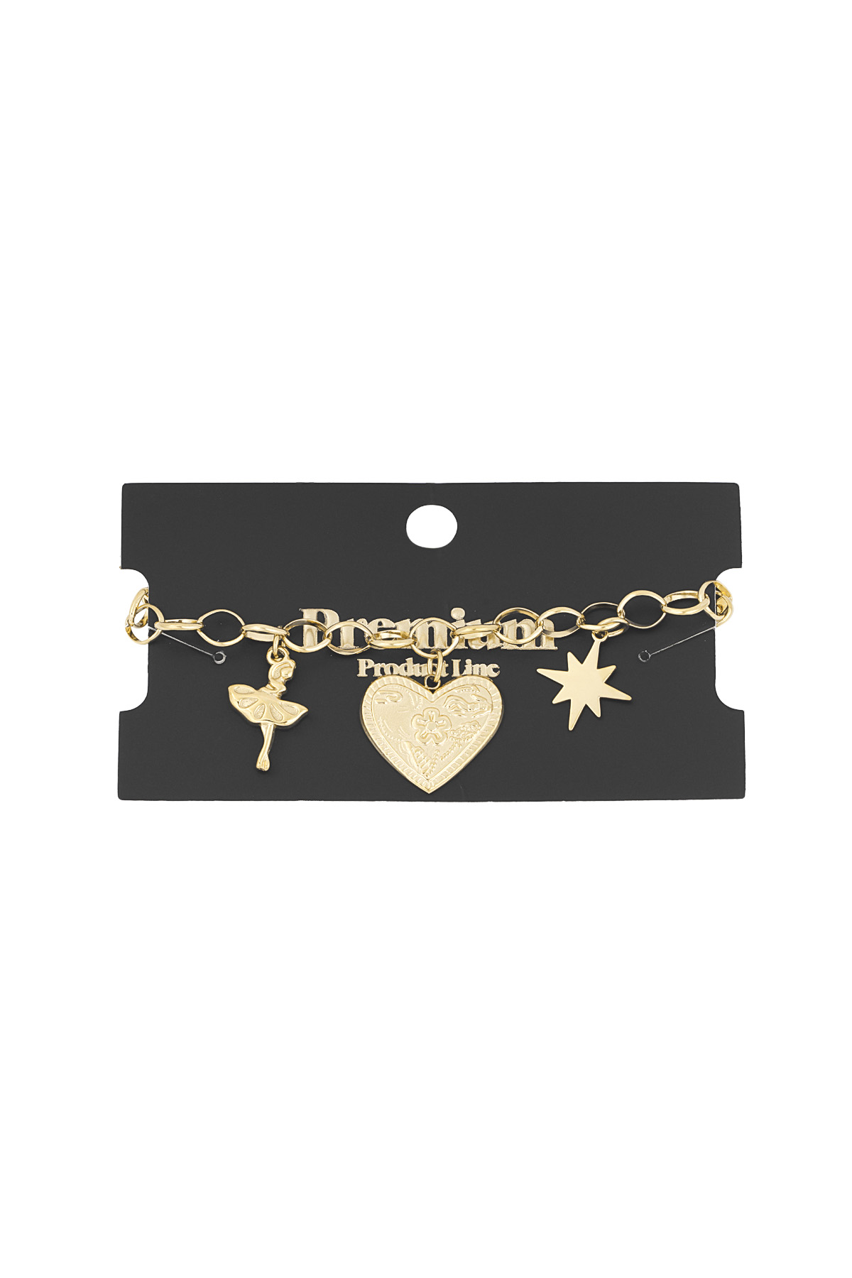 Heartfelt sparkle bracelet - Gold color h5 Picture2