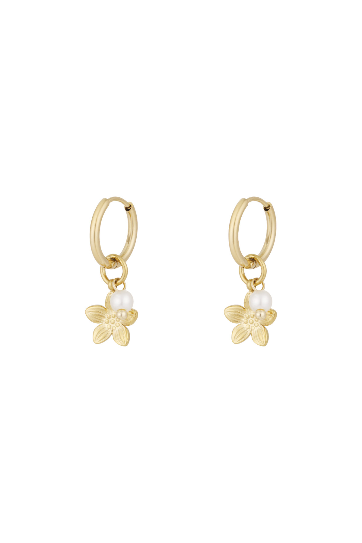 Pearl blossom earrings - Gold color 2