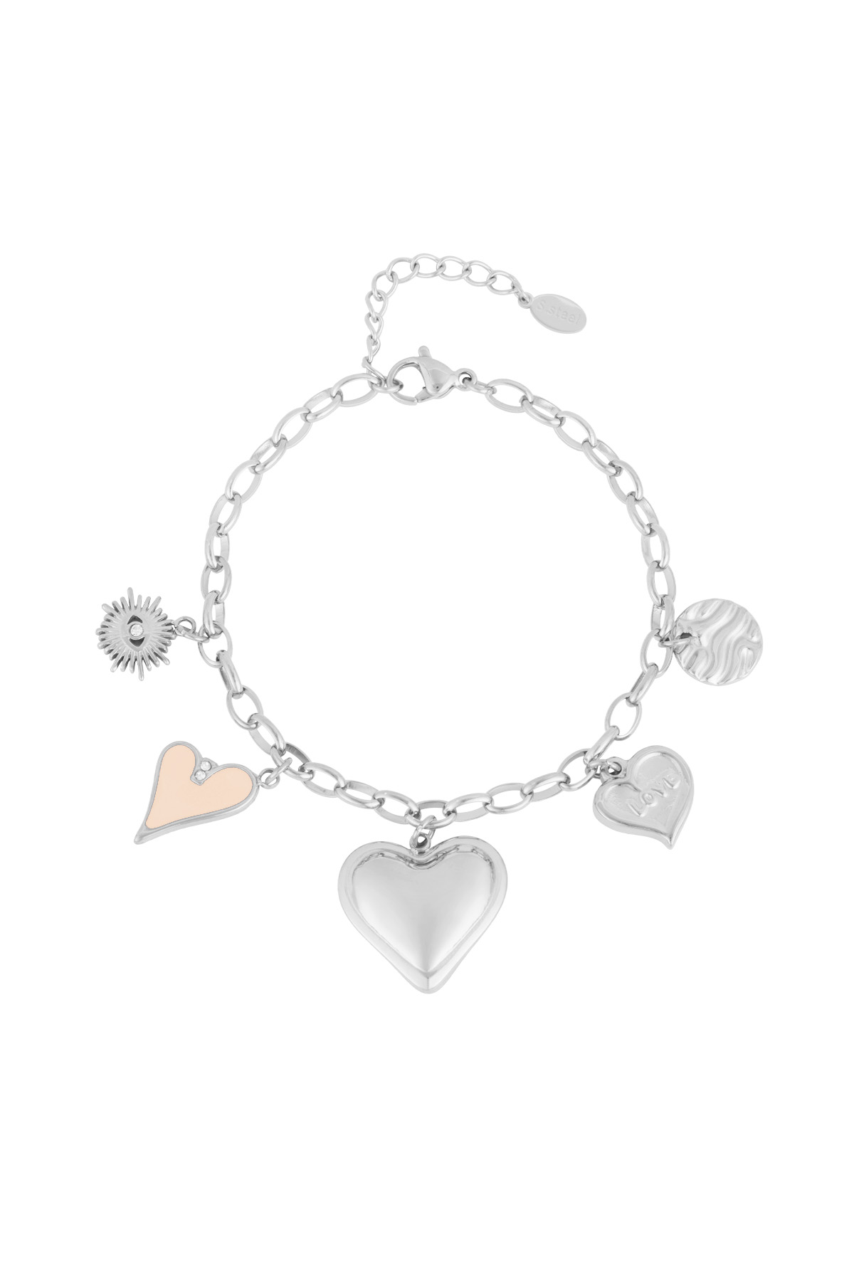 The love charm bracelet - Silver color h5 