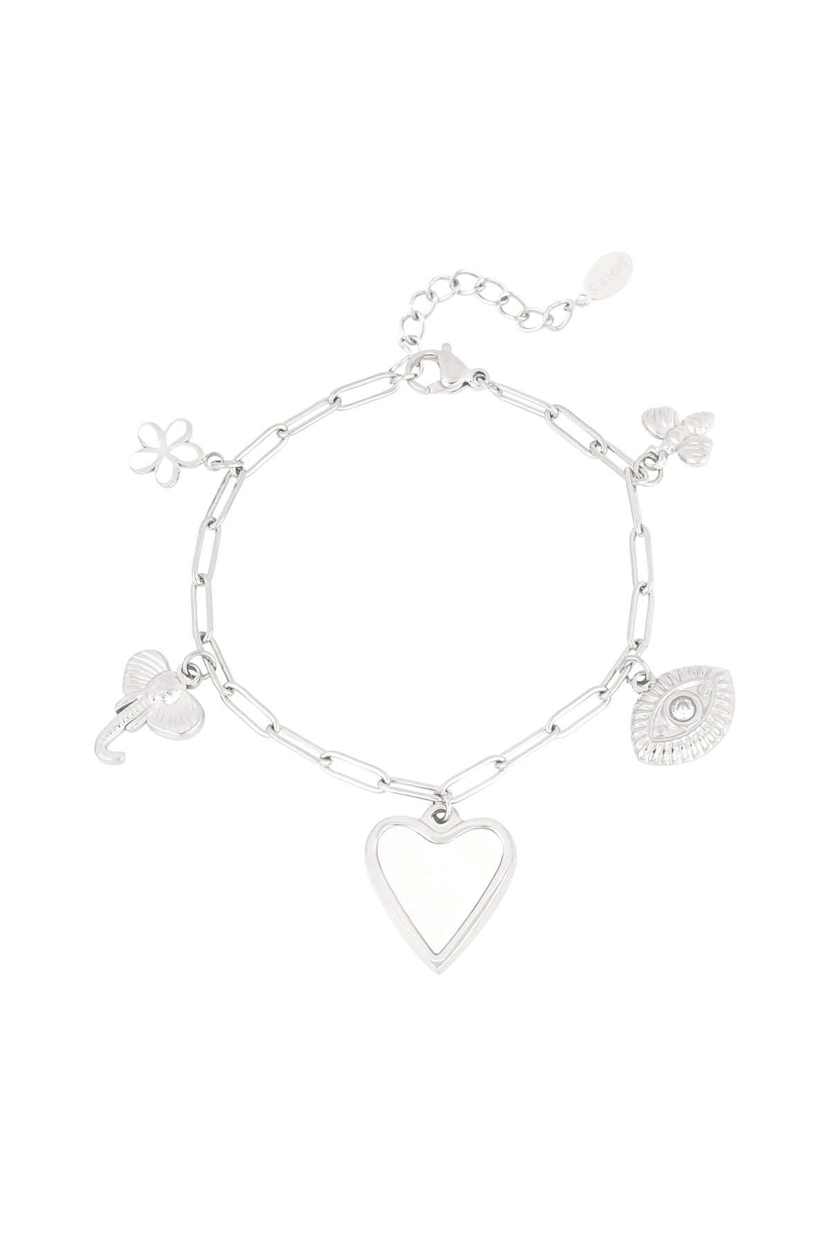 Heartstrings bracelet - Silver color h5 