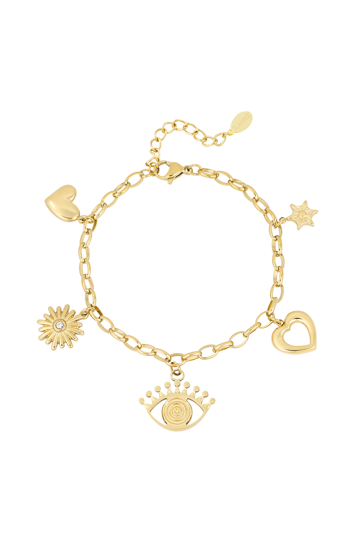 Charm wonderland bracelet - Gold color h5 