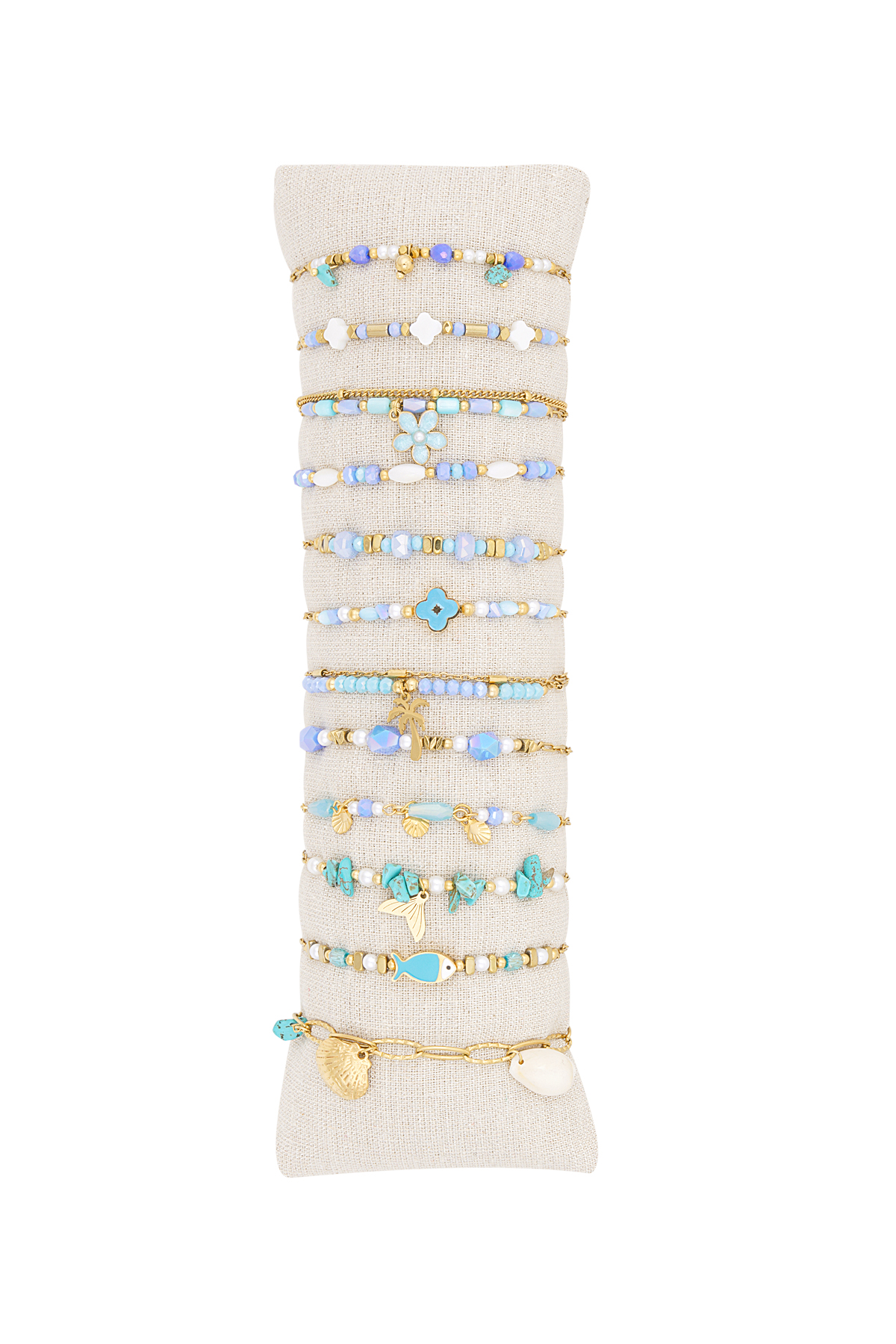 Armbänder Display Set Beach Bliss - Blau & Gold h5 