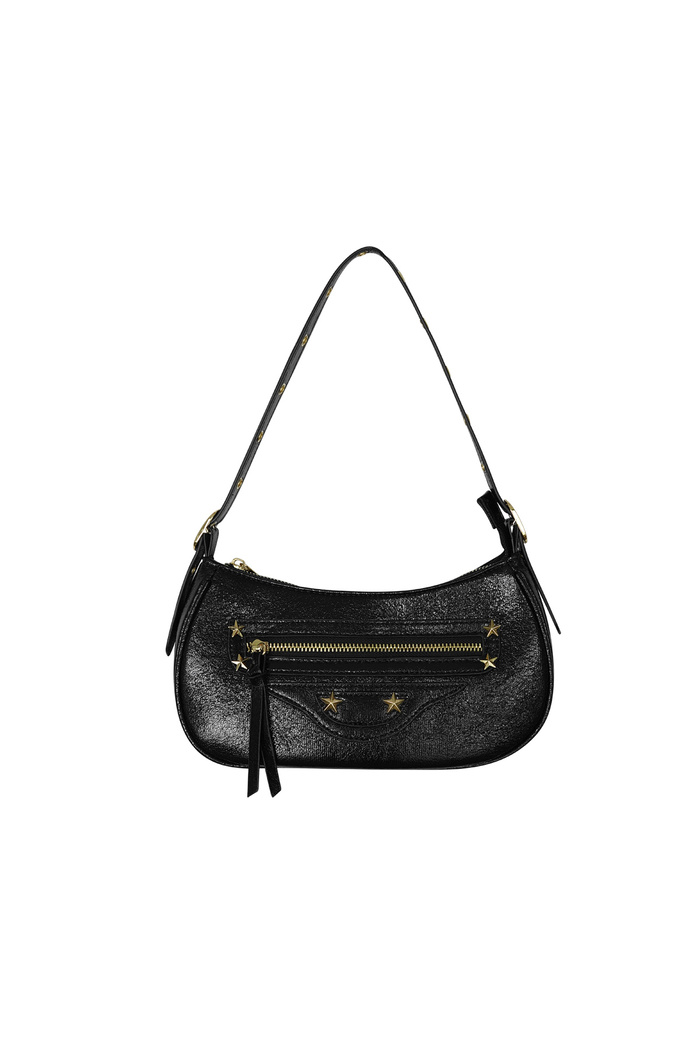 Metallic handbag Black PU 