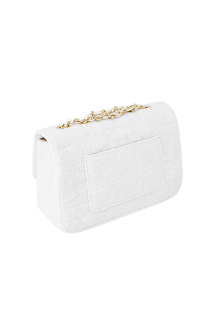 Bag with stitching and gold detail - white Polyester h5 Picture7