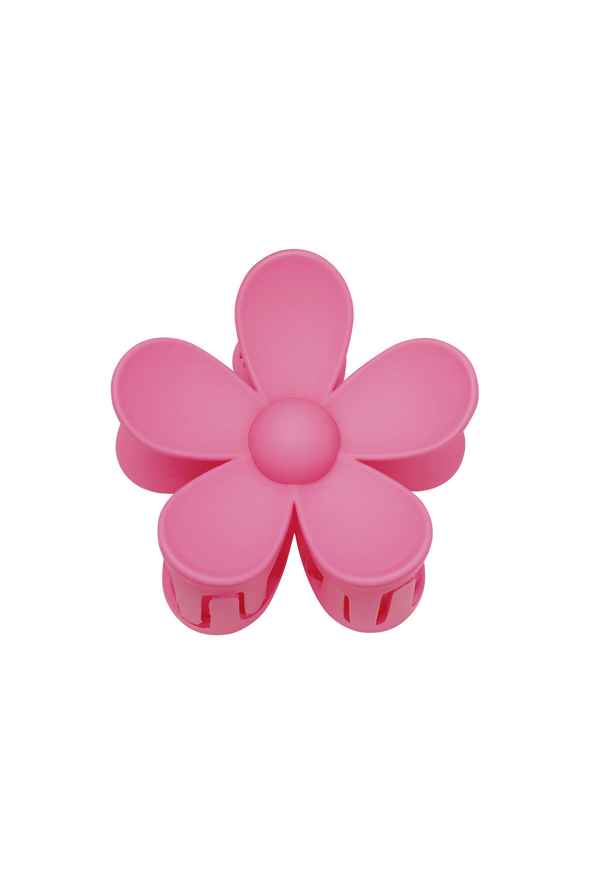 Solid color matte daisy flower hair clip fuchsia Resin h5 