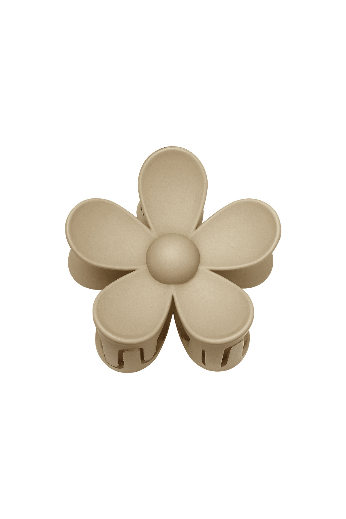 Solid color matte daisy flower hair clip camel Resin h5 