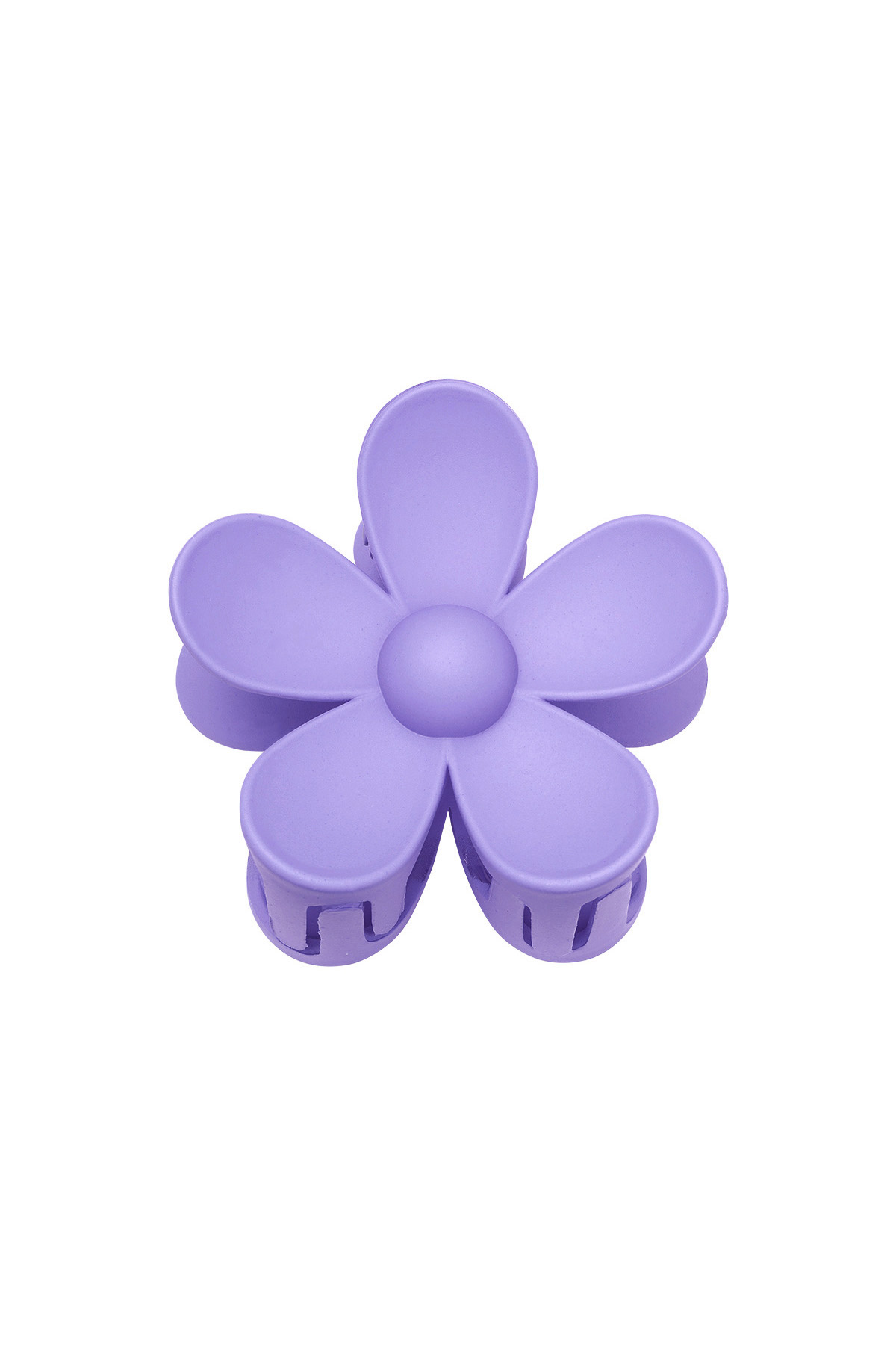 Solid color matte daisy flower hair clip purple Resin h5 