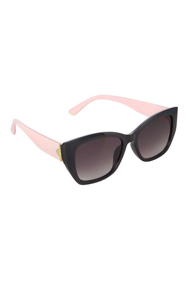 Basic zonnebril - roze/zwart