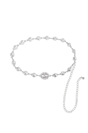 Belly chain glass beads - silver Alloy h5 