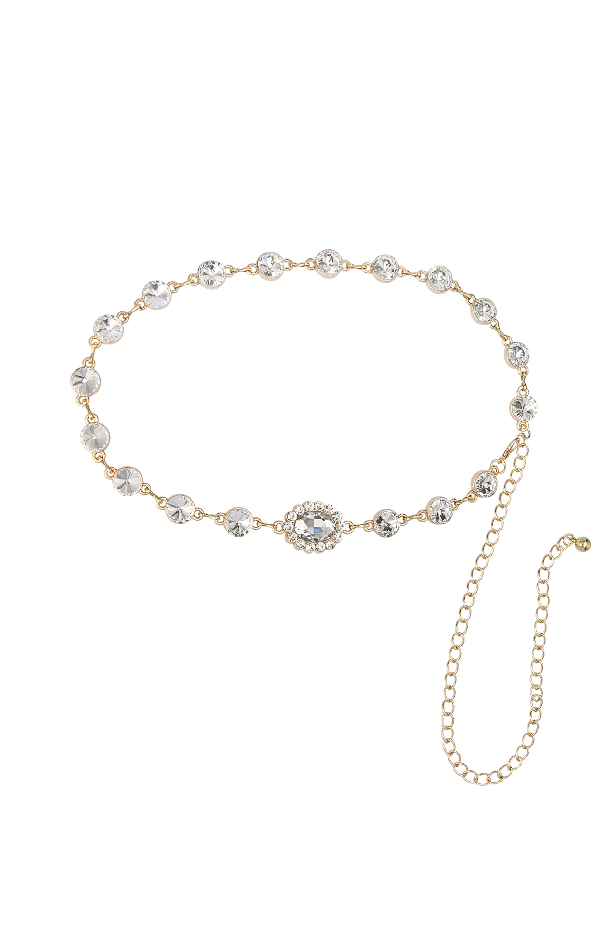 Belly chain glass beads - gold Alloy