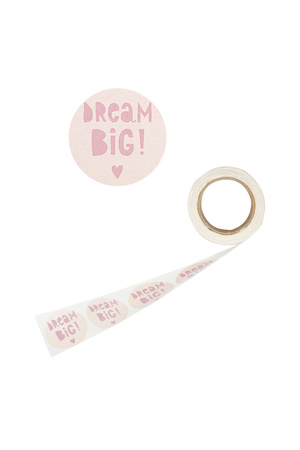Sticker dream big pink h5 