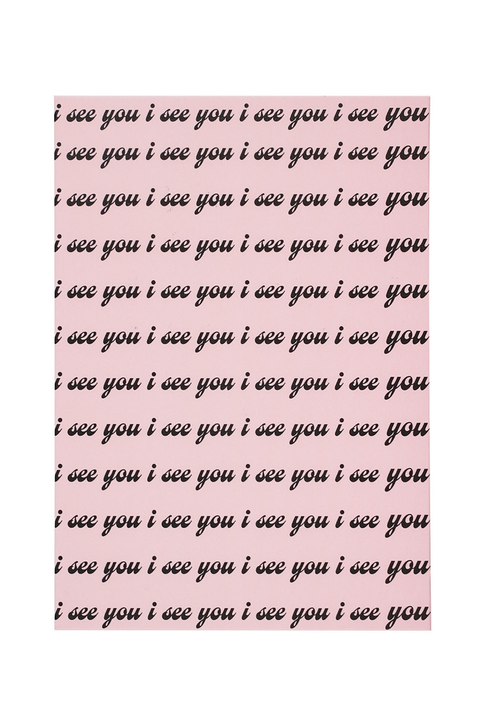 Grußkarte „Ich sehe dich rosa“. 