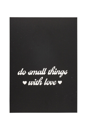 Greeting card do things with love black h5 