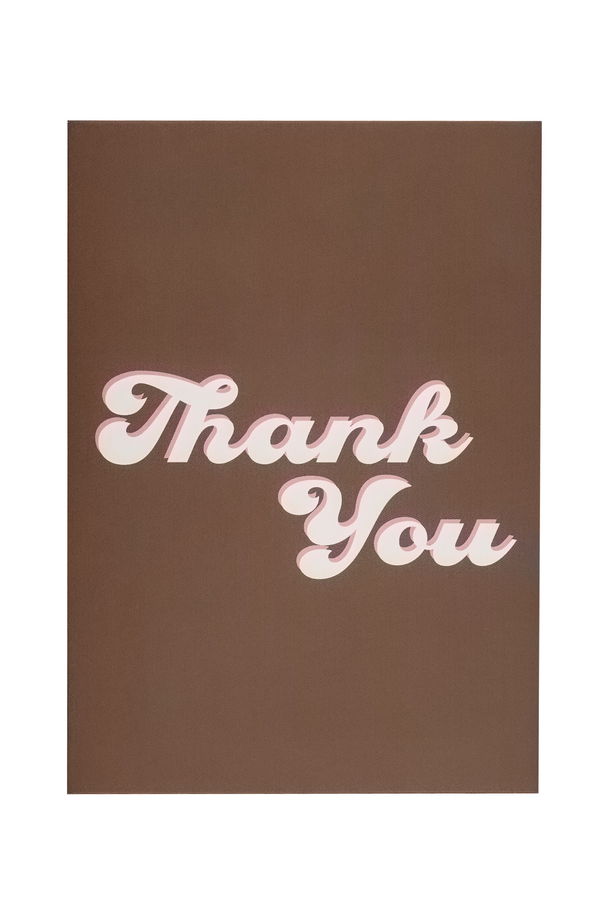 Greeting card thank you brown