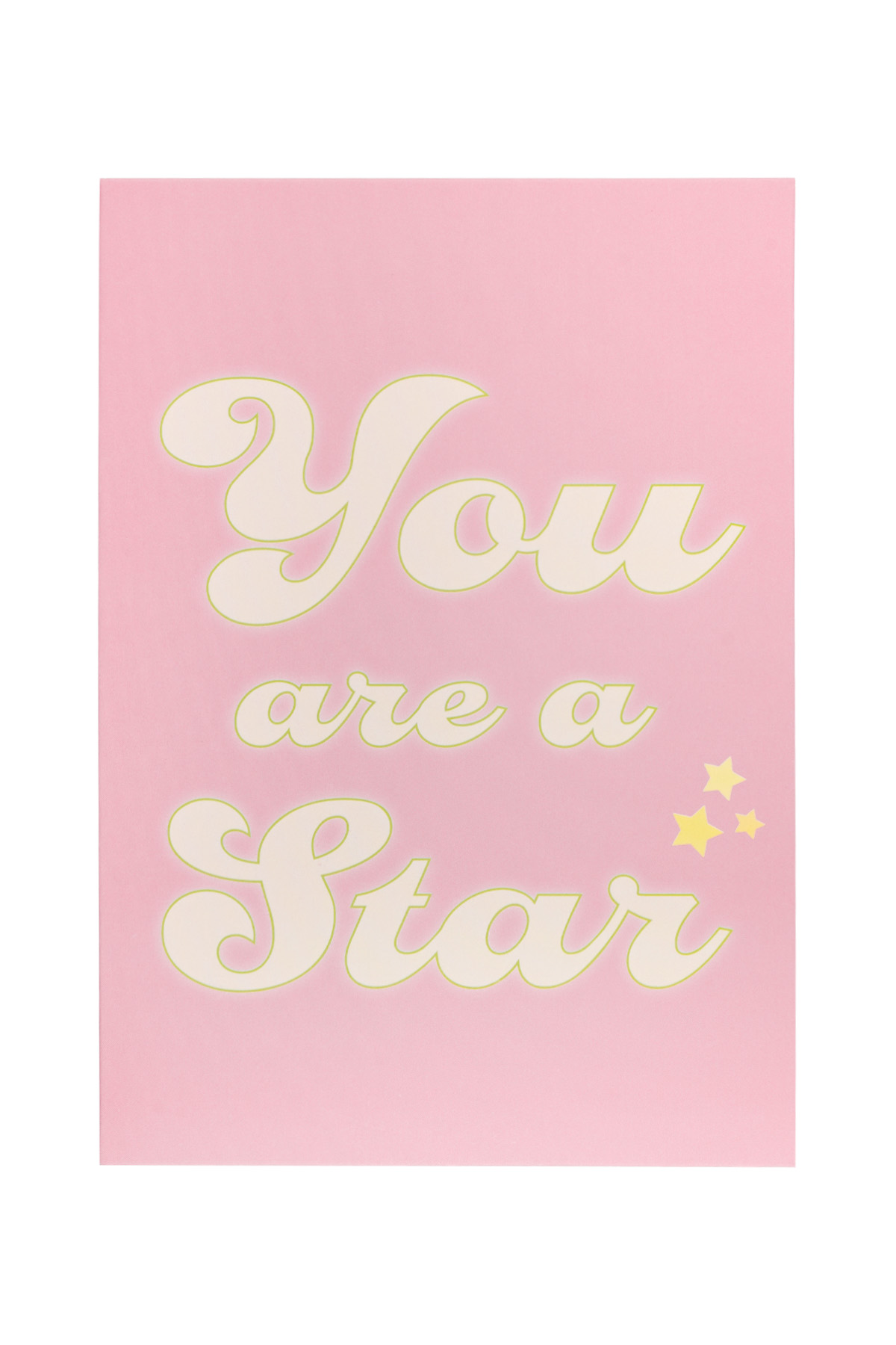 Greeting card you are a star pink 2