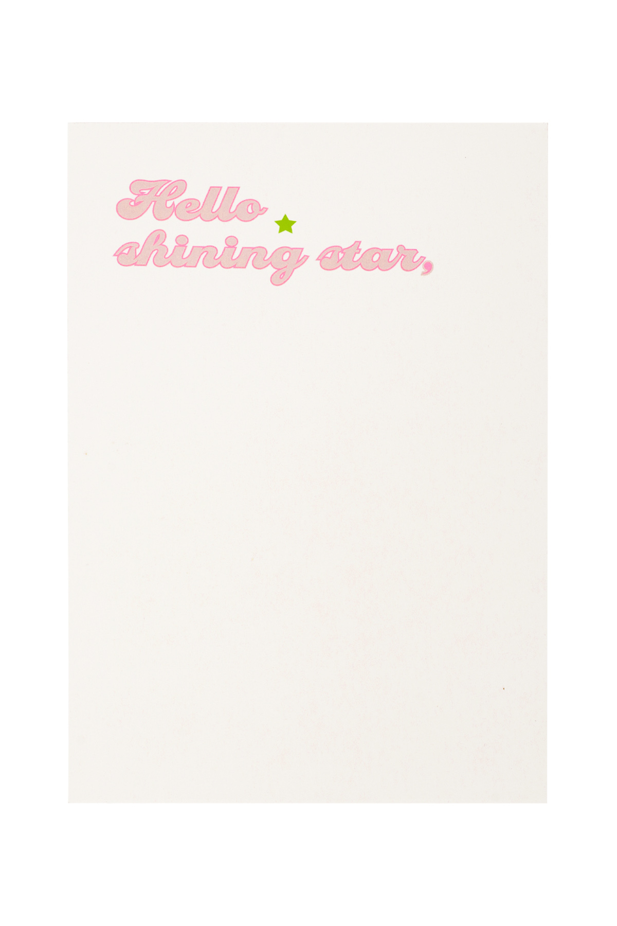 Greeting card you are a star pink