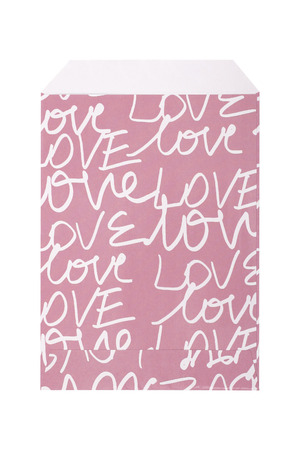 Sieradenenvelop love print roze h5 Afbeelding2