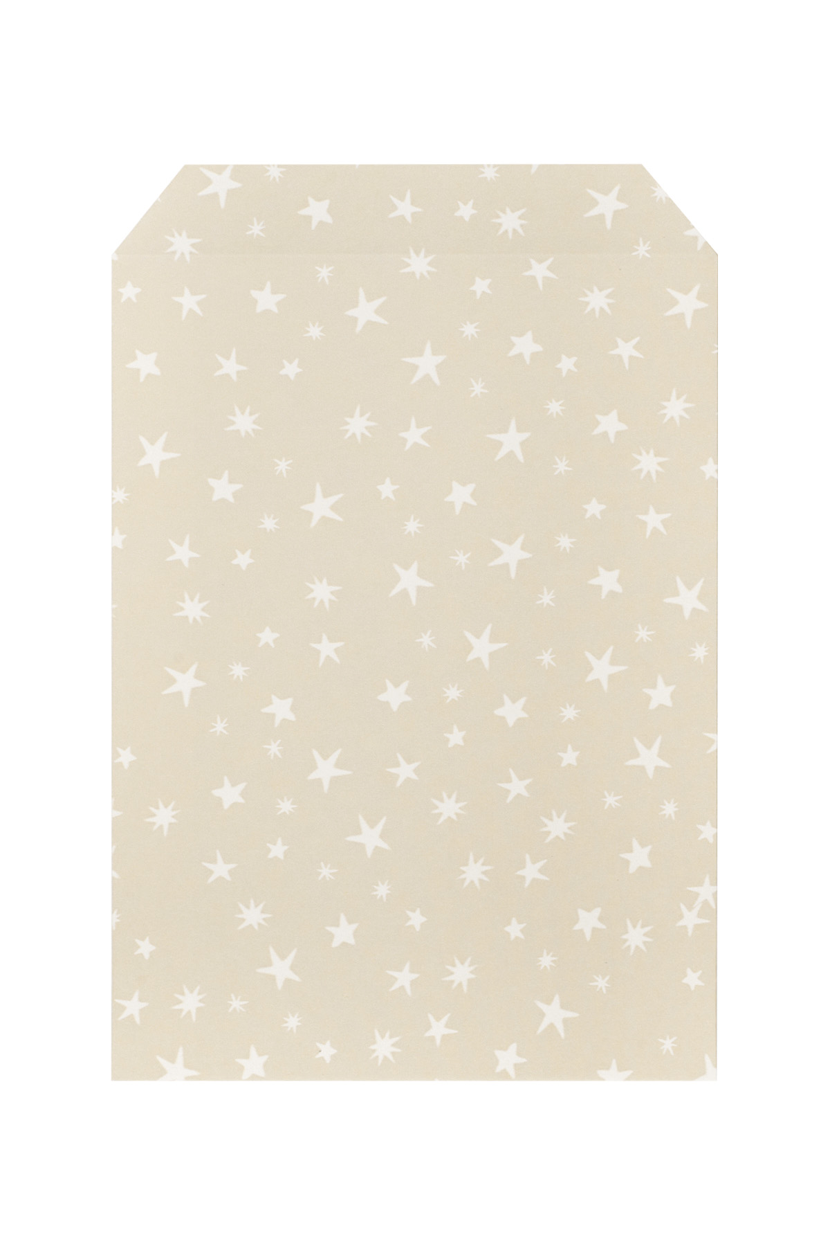 Jewelery envelope beige with white stars 2