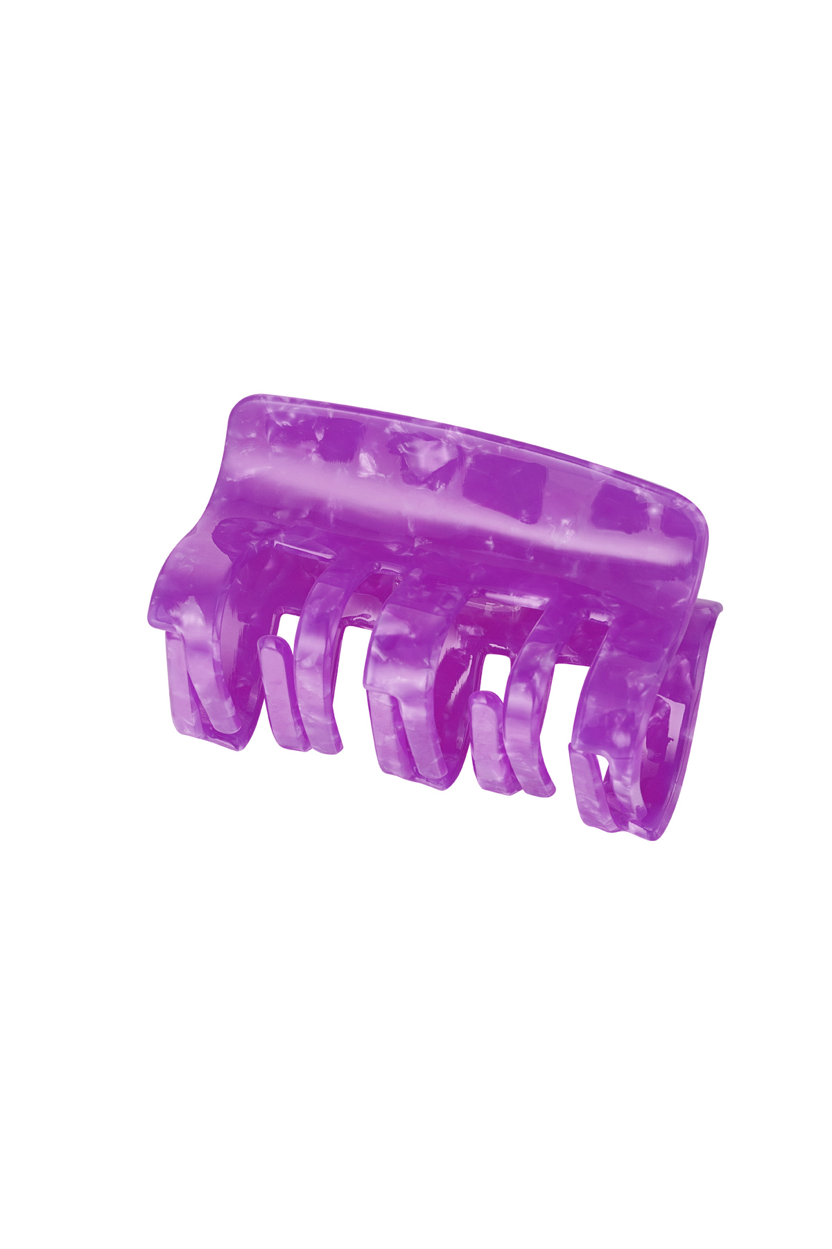 Barrette à cheveux imprimé scintillant - violet h5 