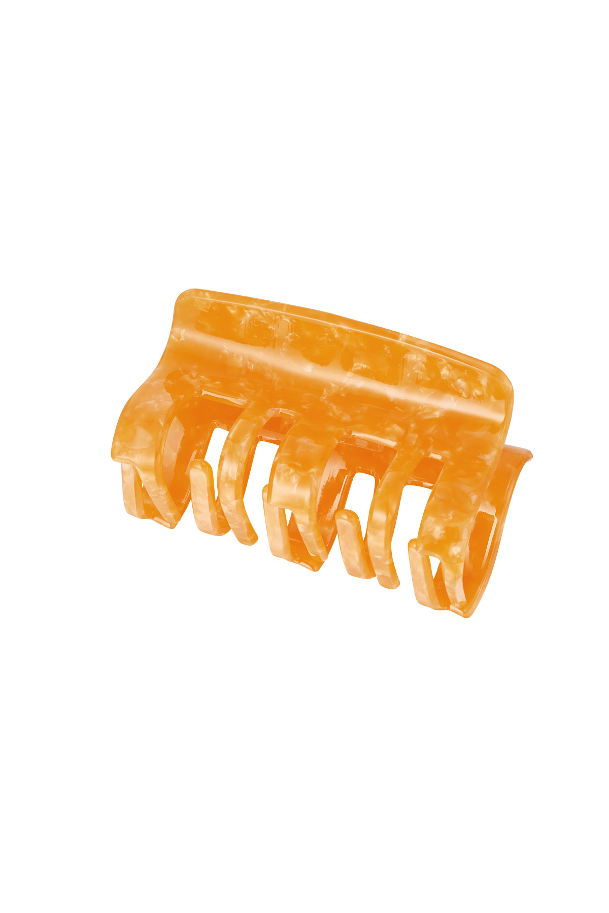 Haarspange schimmernder Druck - orangefarbenes Plattenmaterial h5 