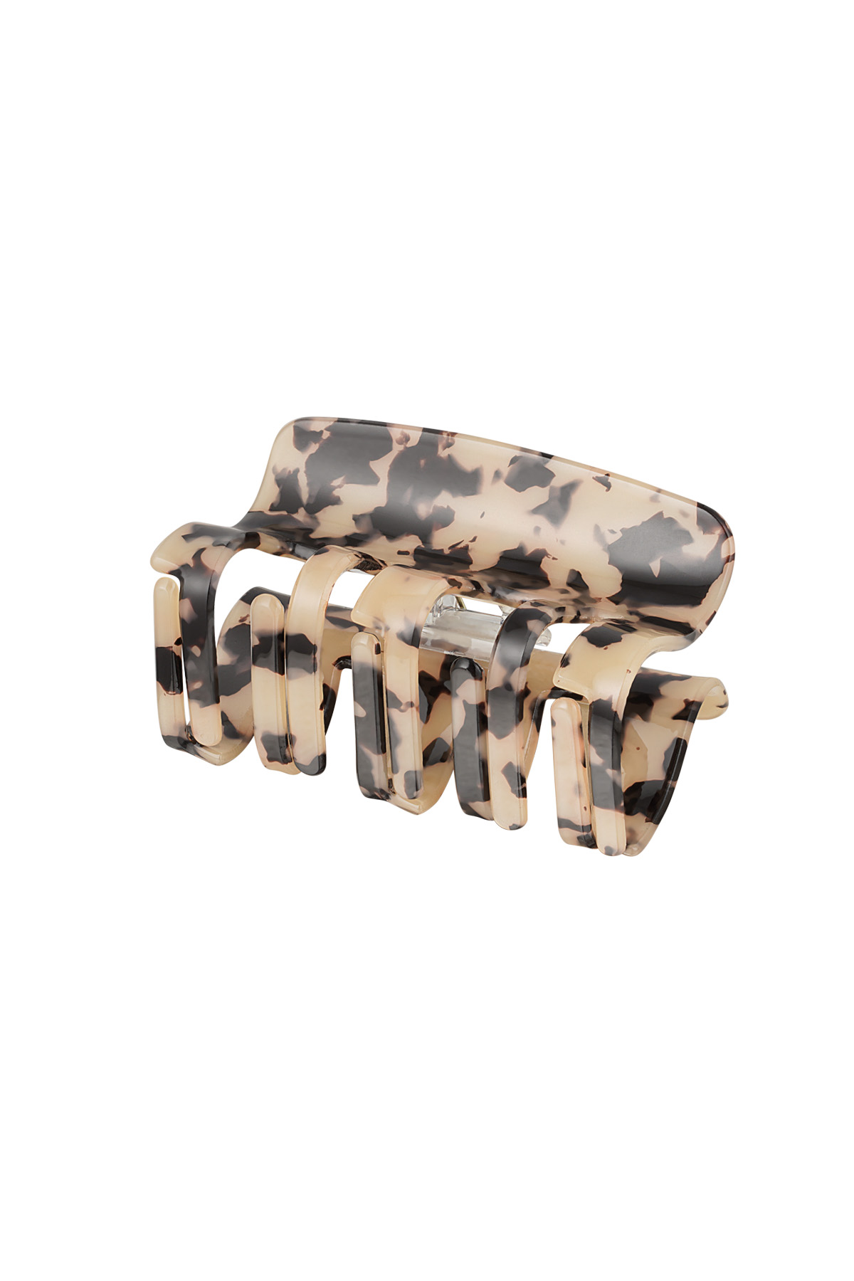 Hair clip with print - beige Sheet Material 