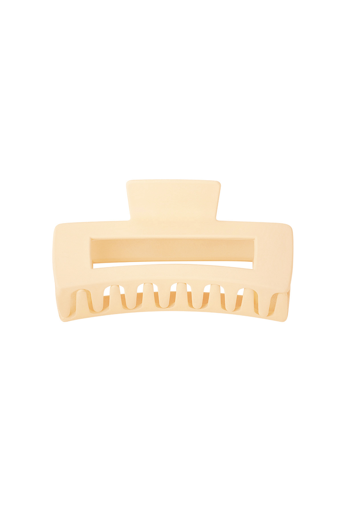 Hair clip rectangle - beige Plastic 