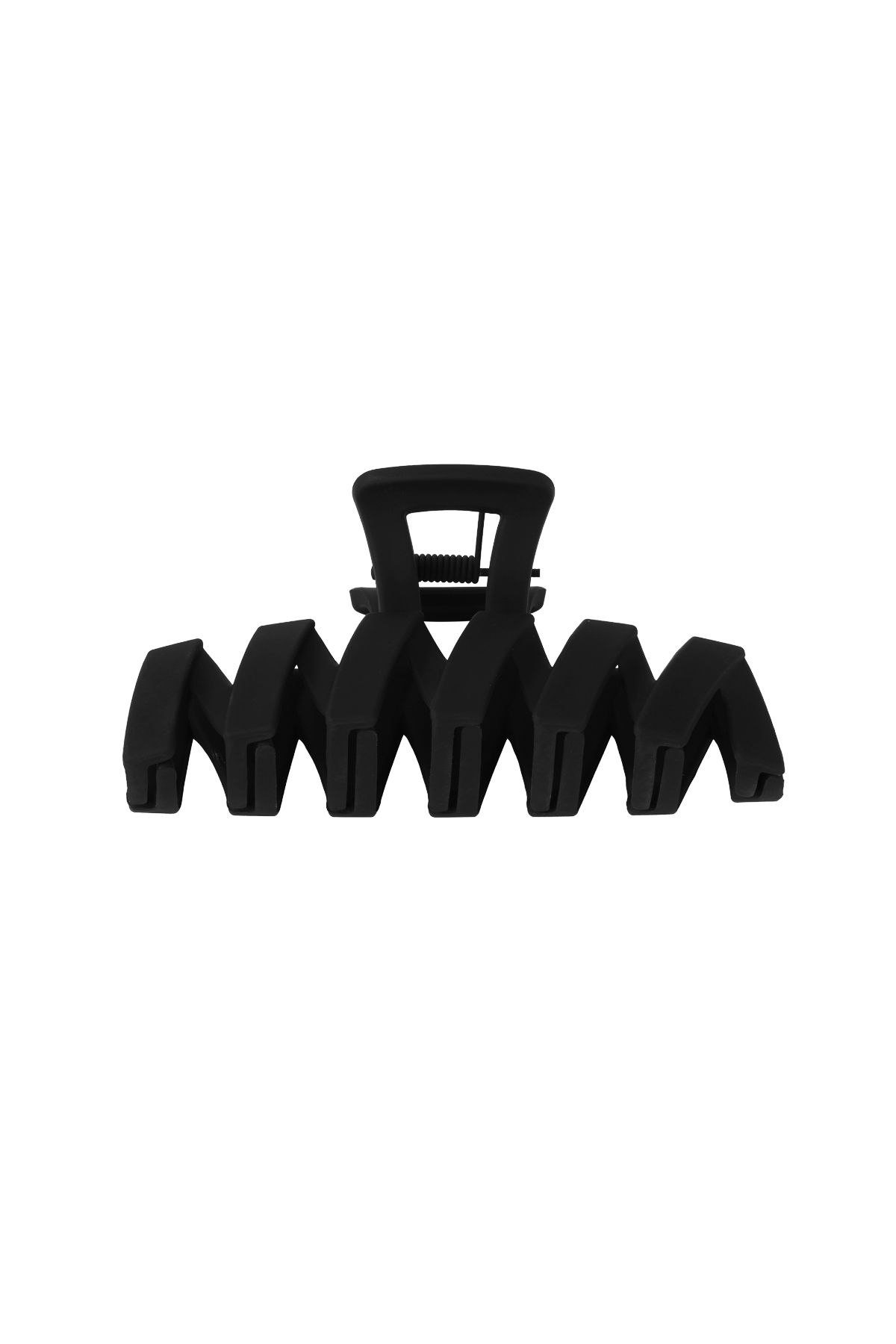 Hair clip zigzag - black Plastic h5 
