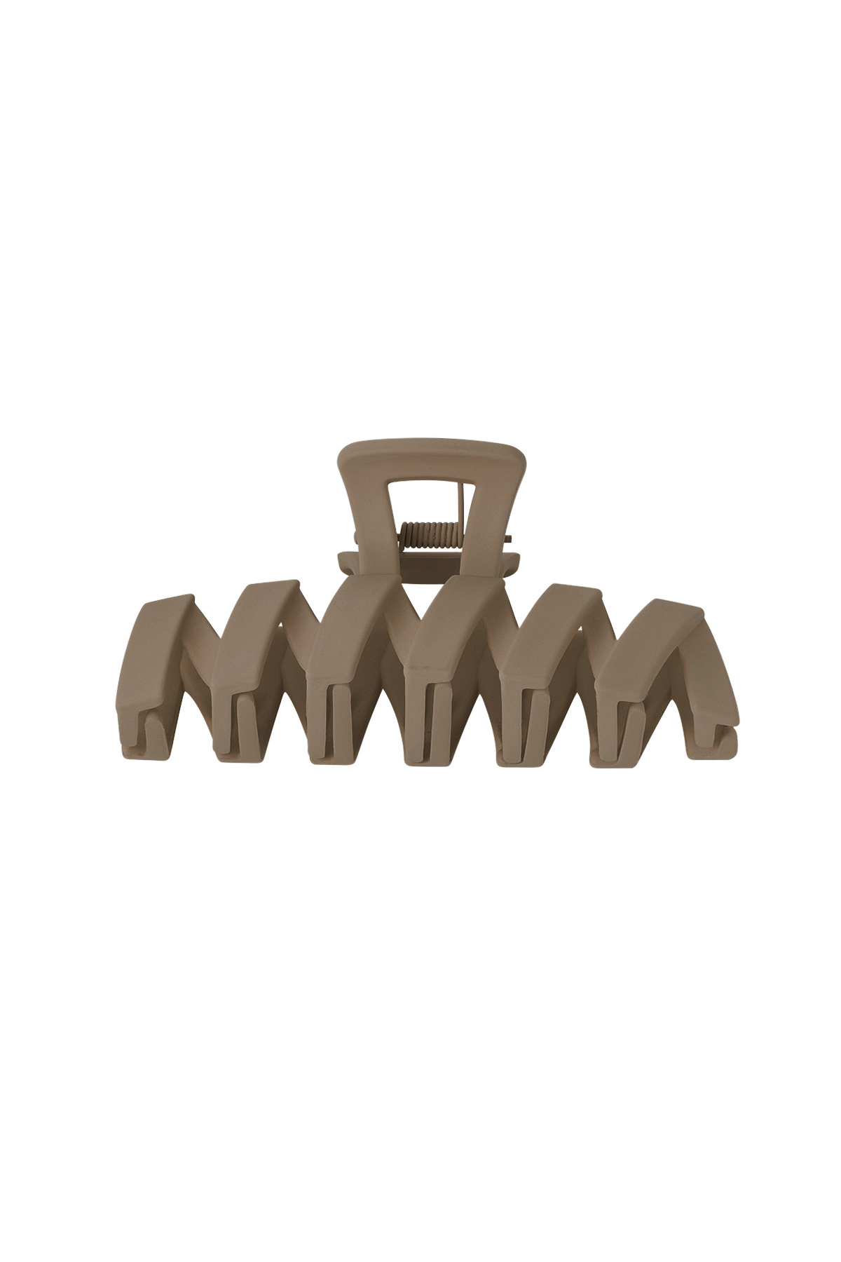 Hair clip zigzag - camel Plastic h5 