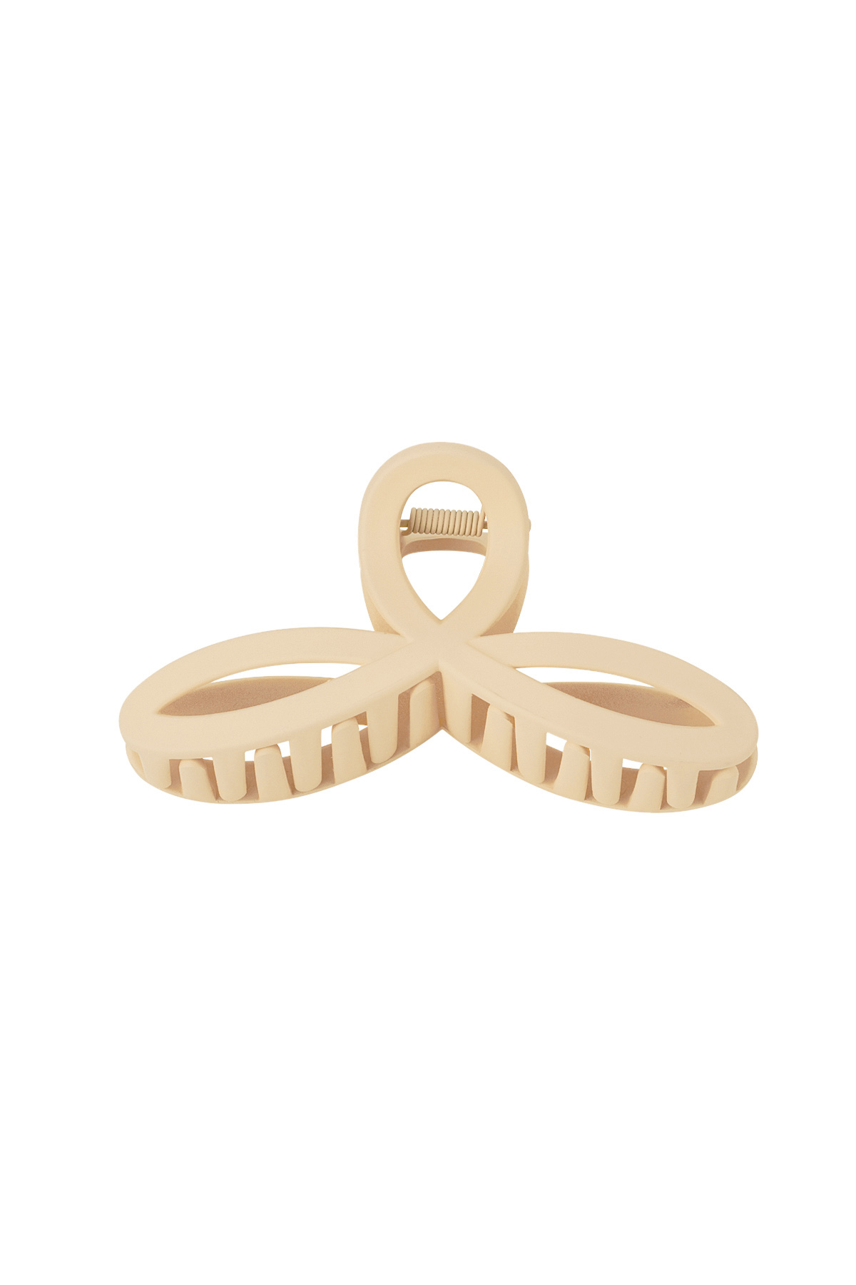 Haarklem schattig - beige Plastic