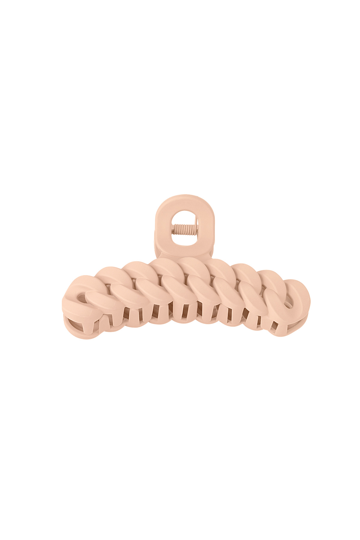 Braided Hair Clip - Pink Plastic h5 