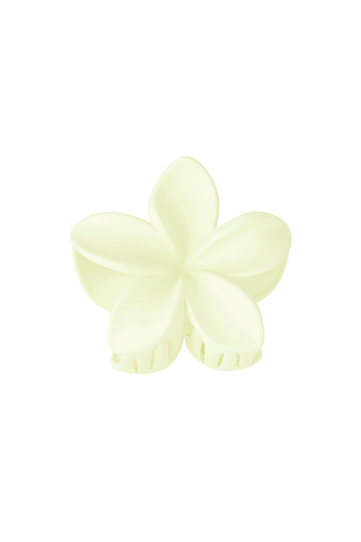 Hair clip flower - cream Plastic h5 