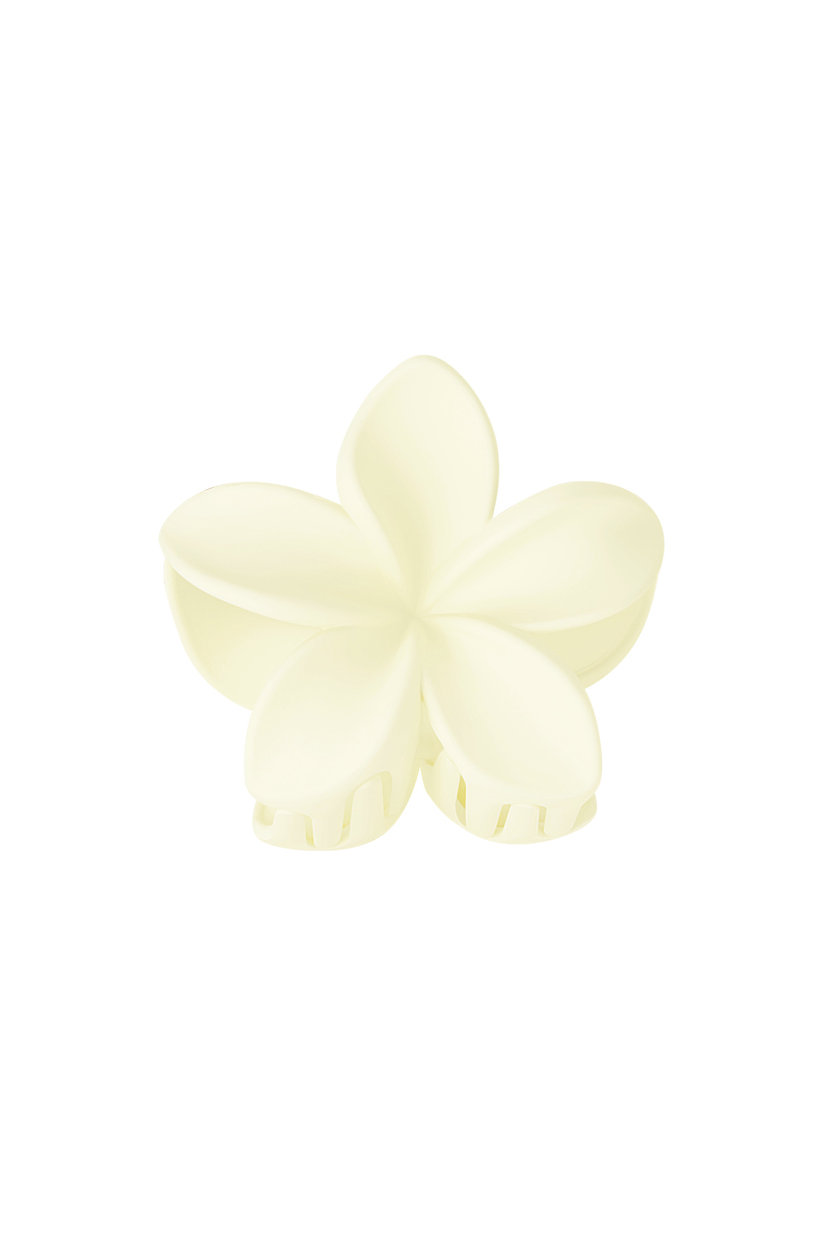 Hair clip flower - cream Plastic