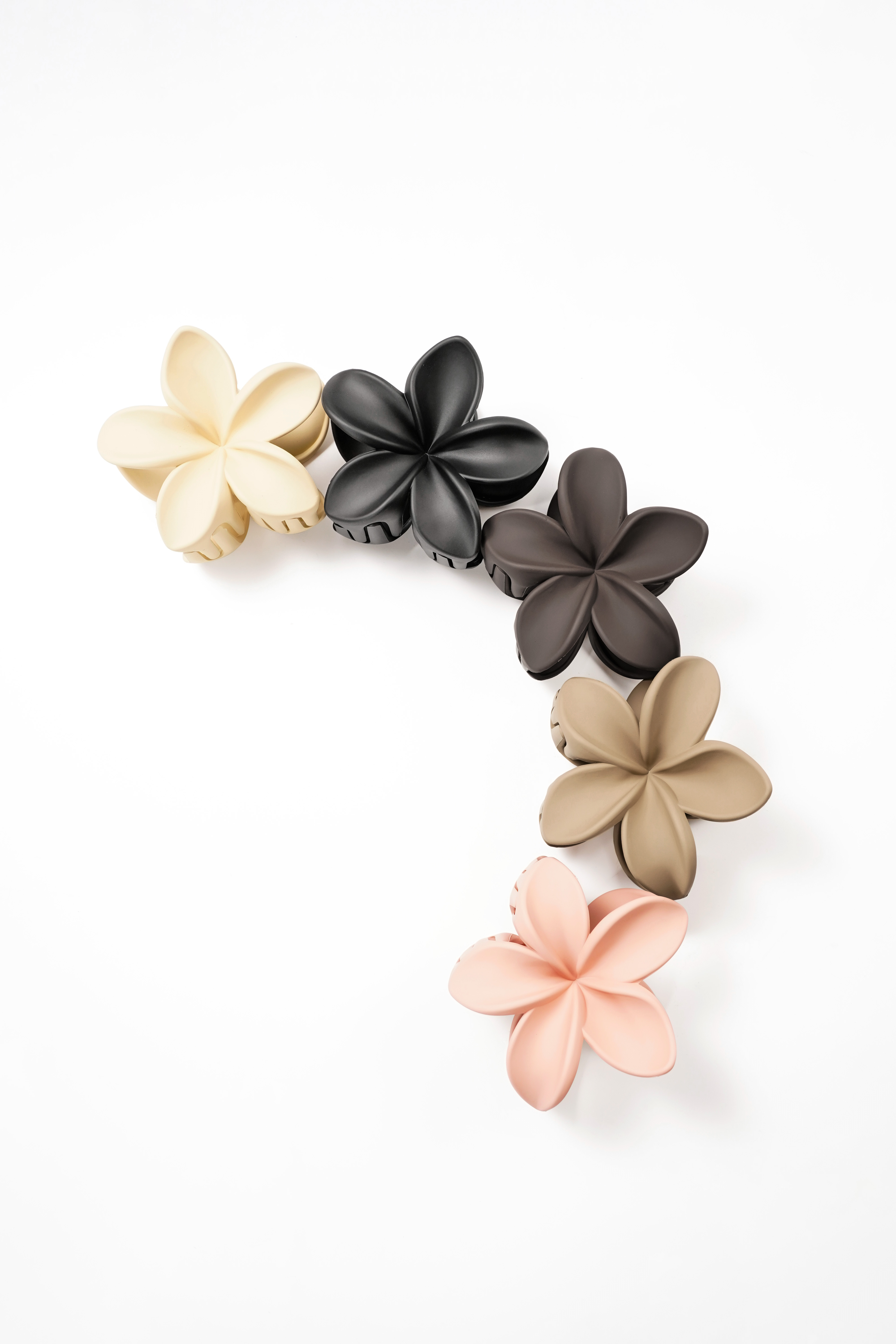 Hair clip flower - brown Plastic Picture7