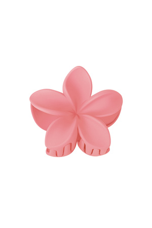 Hair Clip Flower - Pink Plastic h5 
