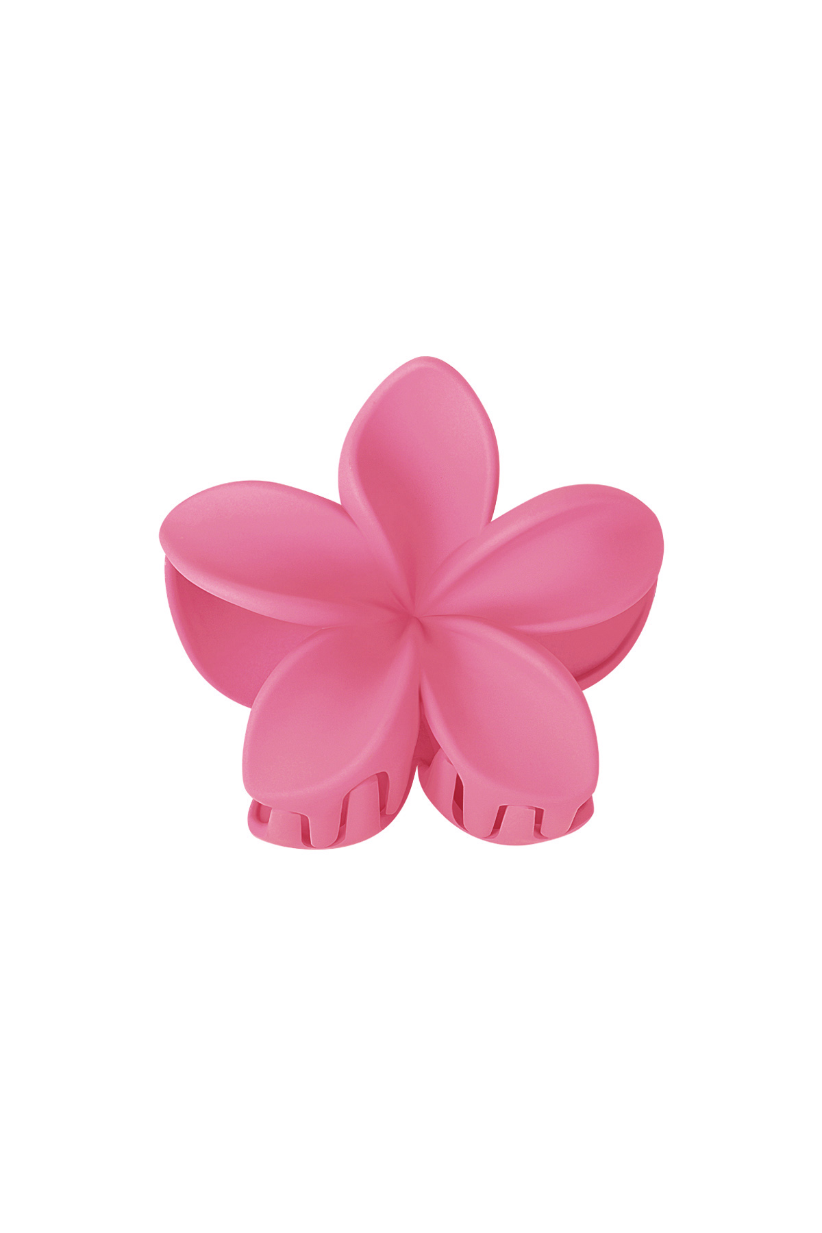 Hair clip flower - Fuchsia Plastic