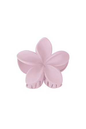 Pasador flor - Plástico rosa pastel h5 