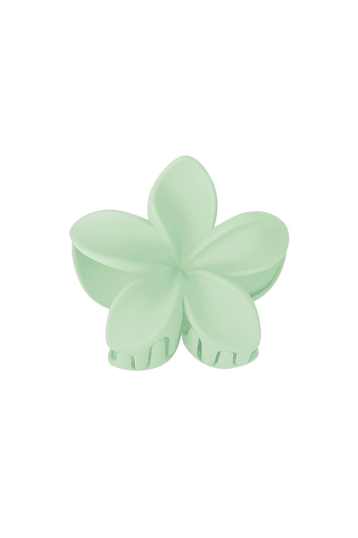 Barrette fleur - vert Plastique h5 