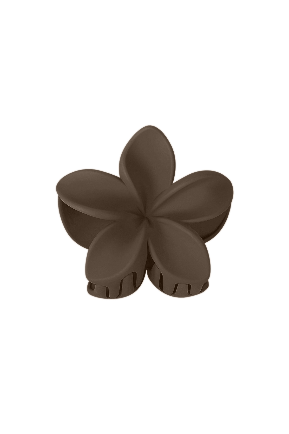 Hair clip flower - brown Plastic 