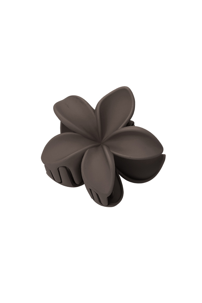 Horquilla flor - plástico marrón 