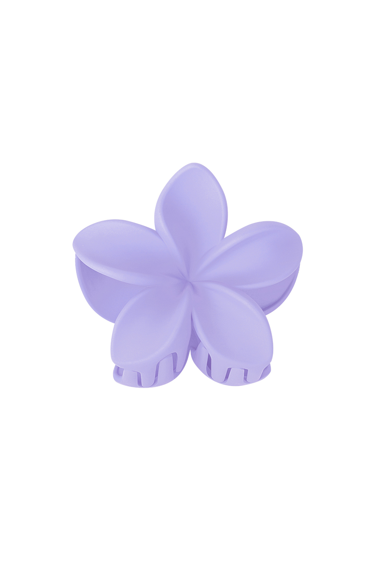Haarspange Blume - lila Kunststoff h5 