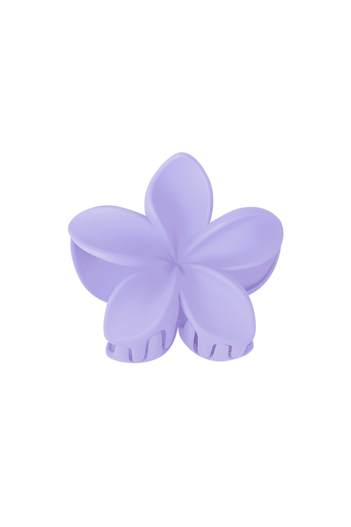 Hair clip flower - purple Plastic 