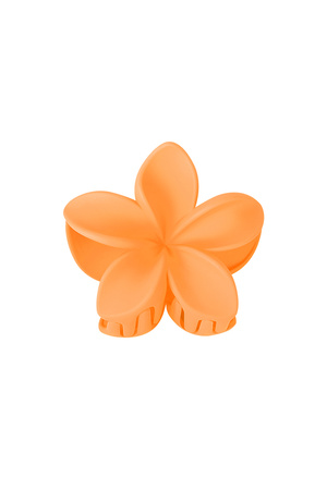 Barrette fleur - orange Plastique h5 