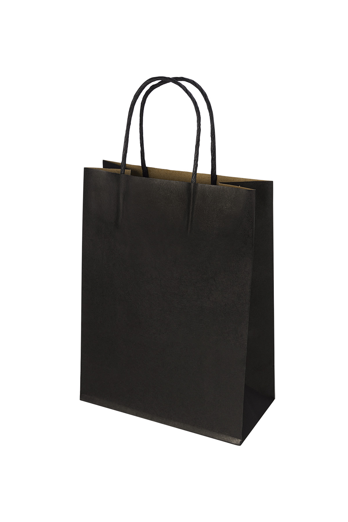 Plain color bags 50 pieces medium - black Paper