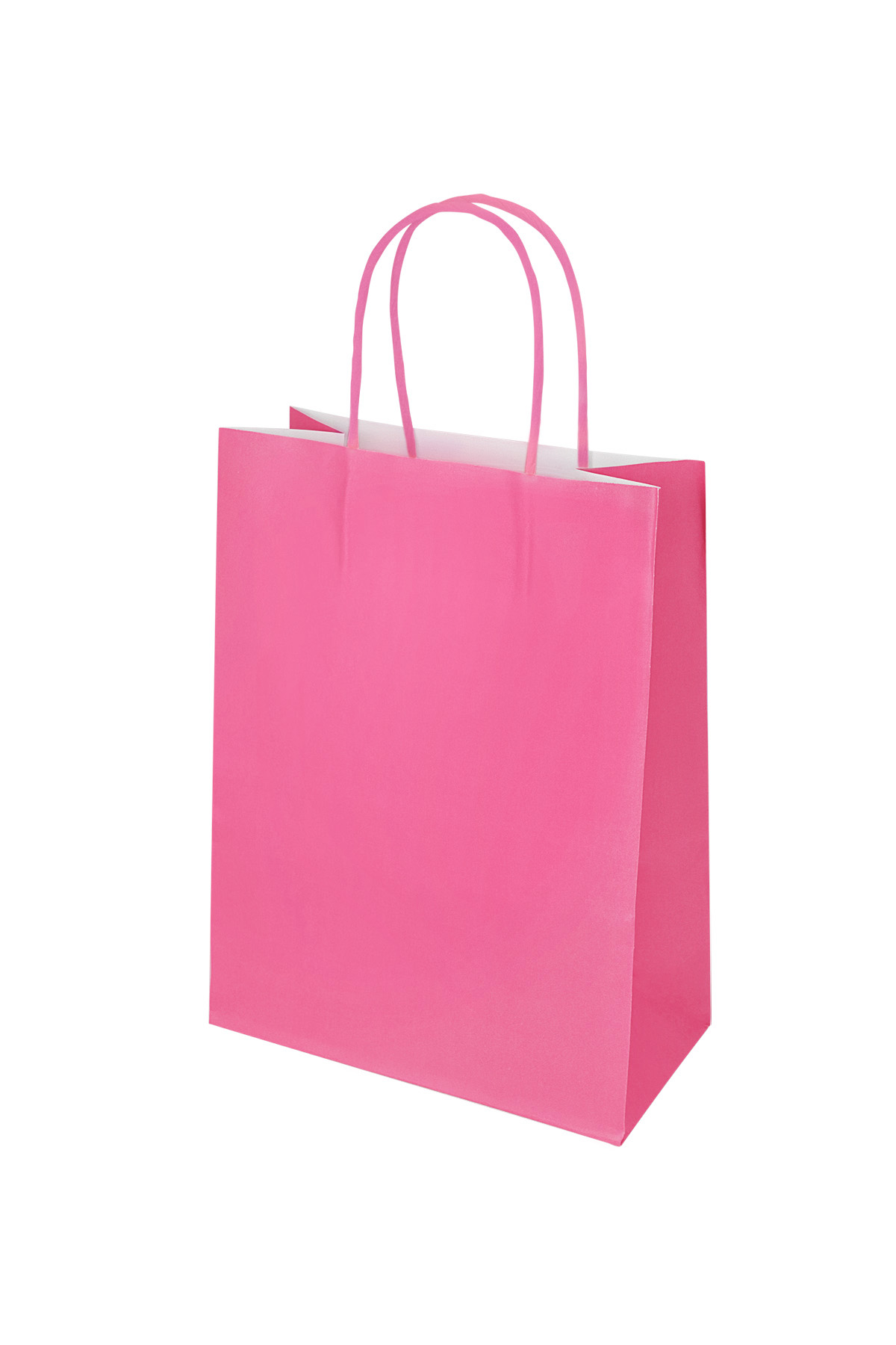 Plain color bags 50 pieces medium - fuchsia Paper