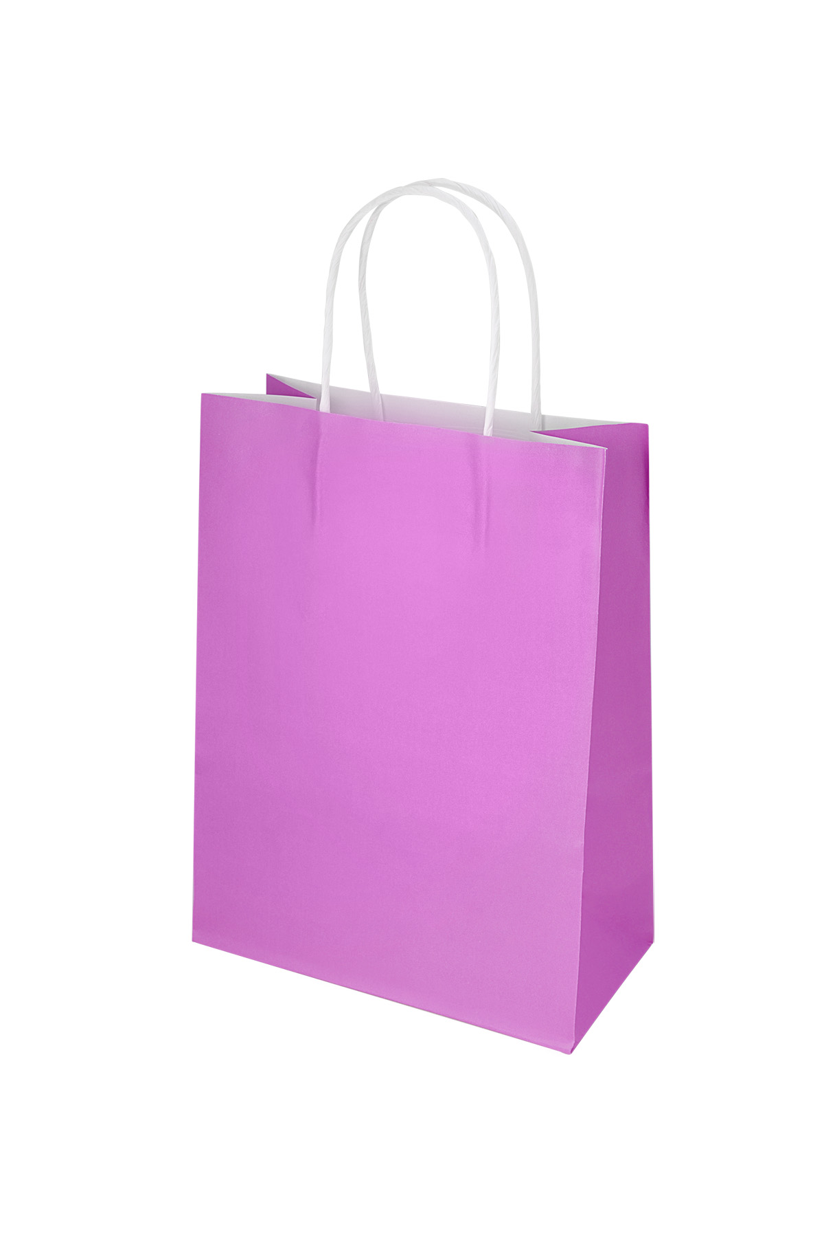 Plain color bags 50 pieces medium - fuchsia Paper