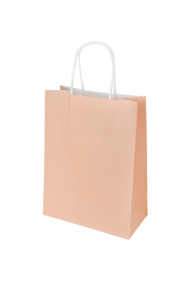 Plain color bags 50 pieces medium - pink Paper