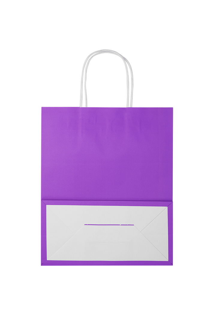 Plain color bags 50 pieces medium - purple Paper Picture2